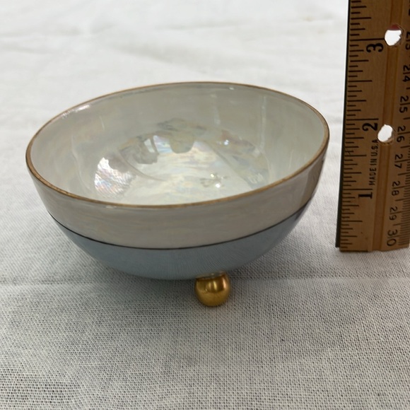 Vintage Luster Ware Blue & Pearl Dish - Picture 3 of 4